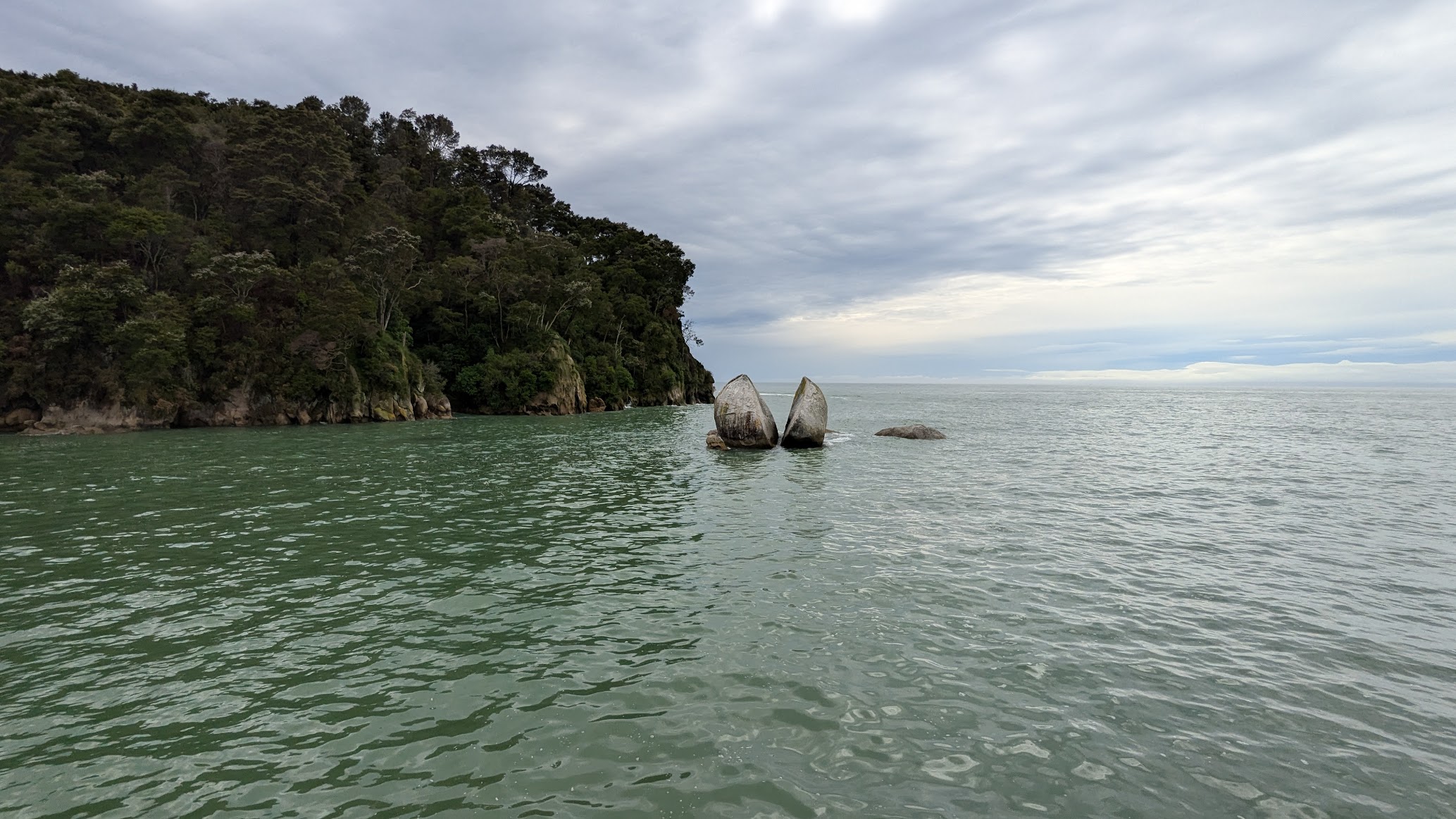 A photo I took of "Split Apple Rock", just off the coast of Abel Tasman National Park